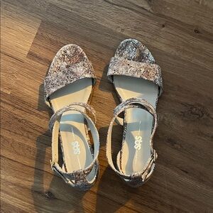 SAS Women's Snakeskin Sandals - Tan and Cream